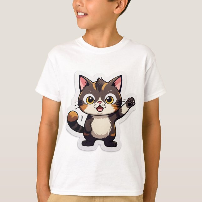 Camiseta Why So Silent? – Confused Cat Sticker (Anverso)