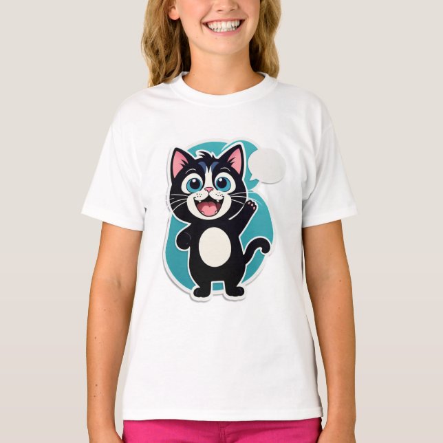 Camiseta Why So Silent? – Confused Cat Sticker (Anverso)