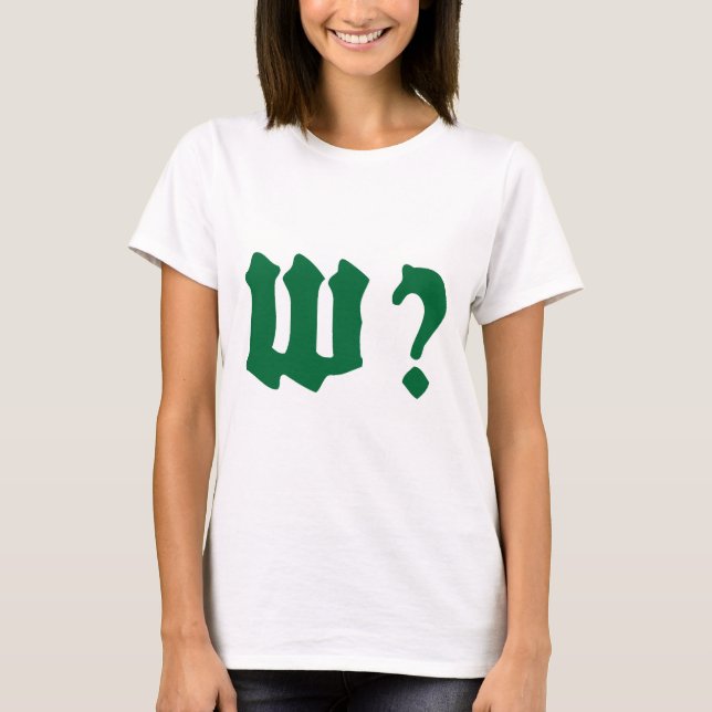 Camiseta why where when who (Anverso)