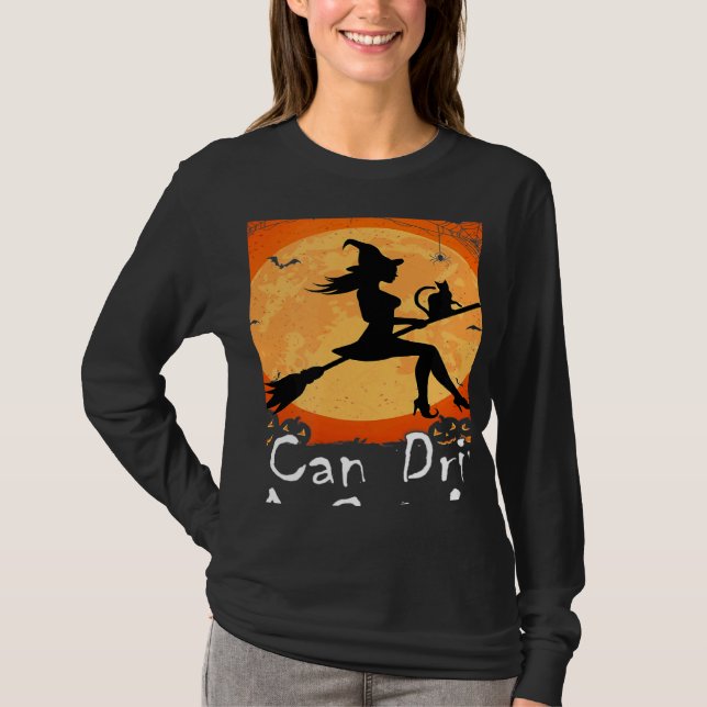 Camiseta Why Yes Actually I Can Drive A Stick Halloween Cos (Anverso)