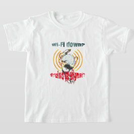 Camiseta ¿Wi-Fi caído? ¿Cerebros o señales? Apagado Wi-Fi