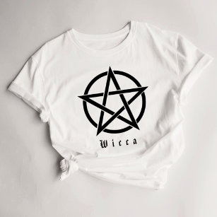 Camiseta Wicca De Texto Wicca Pentagram