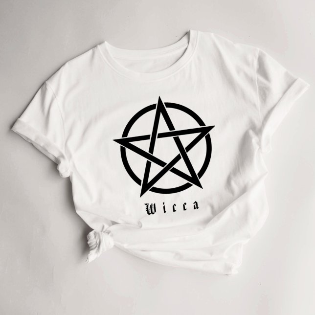 Camiseta Wicca De Texto Wicca Pentagram (Subido por el creador)