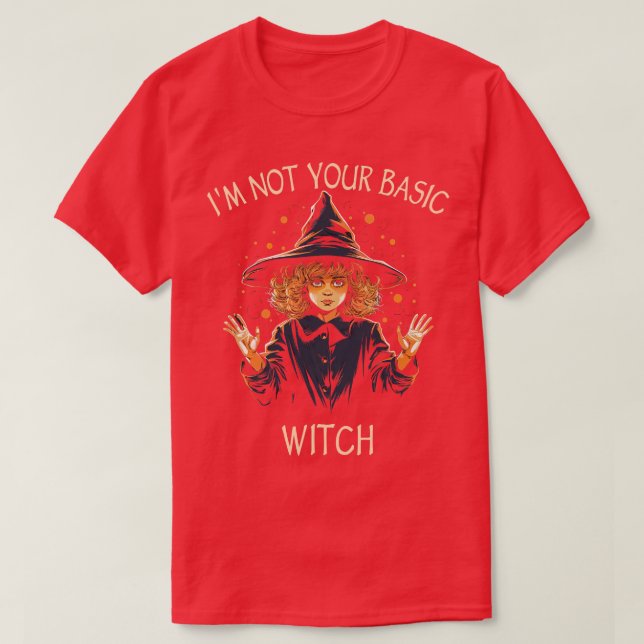 Camiseta Wicca No Soy Tu Bruja Básica (Diseño del anverso)