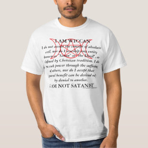 Camiseta Wiccan, no Satanista