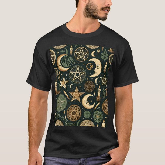 Camiseta Wiccan Pattern 2 (Anverso)