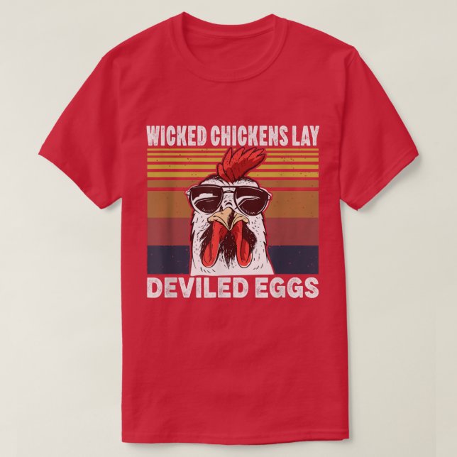 Camiseta Wicked Chickens Lay Deviled Eggs Costume Halloween (Diseño del anverso)