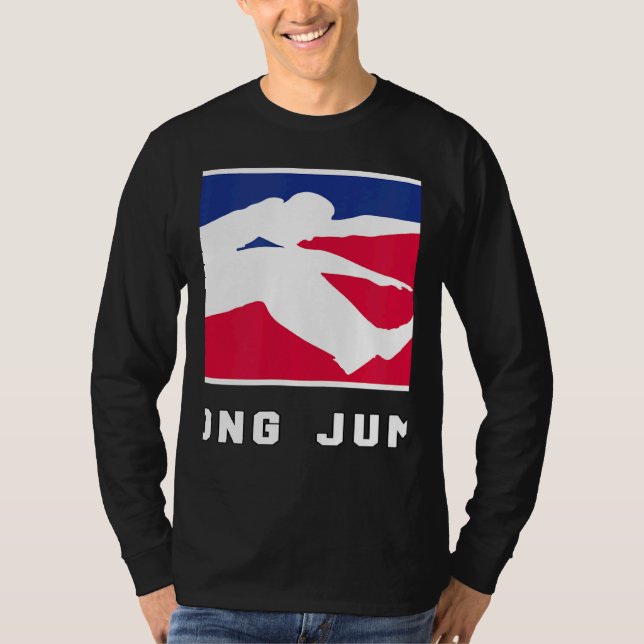 Camiseta Wide jump athletics sport long spring training (Anverso)