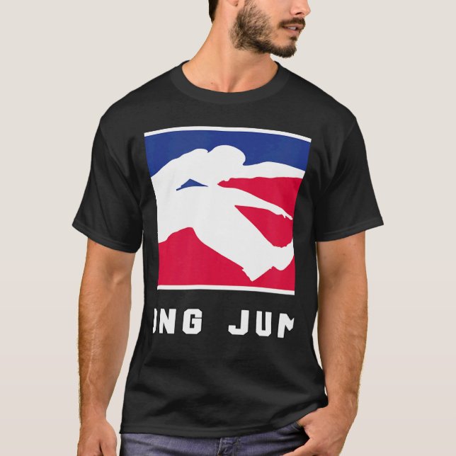 Camiseta Wide jump athletics sport long spring training (Anverso)