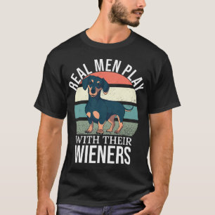 Camiseta Wiener Dad Wiener Lover Real Men Jugar Con Su W