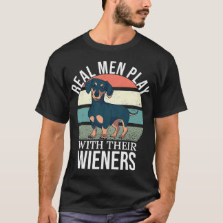 Camiseta Wiener Dad Wiener Lover Real Men Jugar Con Su W