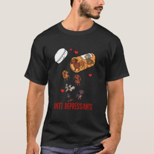 Camiseta Wiener Dog Sausage Puppy Lover Antidepresivos Dac