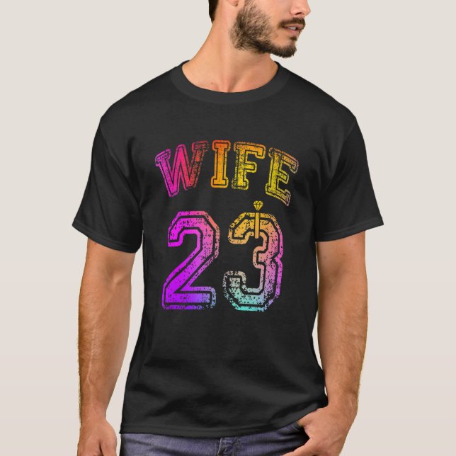 Camiseta Wife Engagement Party Wife Matching 2023 Honeymoon (Anverso)