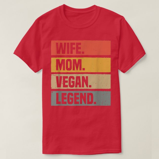 Camiseta Wife Mom Vegan Legend Plant Based Diet Funny Veget (Diseño del anverso)