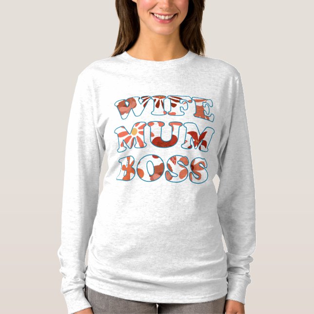 Camiseta WIFE MUM BOSS (Anverso)