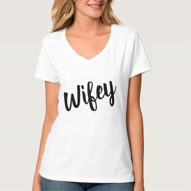 Camiseta Wifey Acabo De Casarse (Anverso)