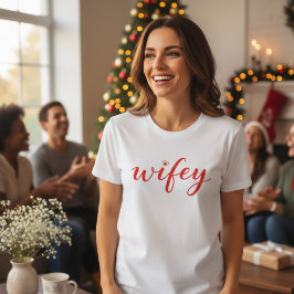 Camiseta Wifey Colorful Script Heart Women’s T-Shirt Gift