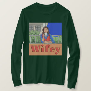 Camiseta Wifey de manga larga verde