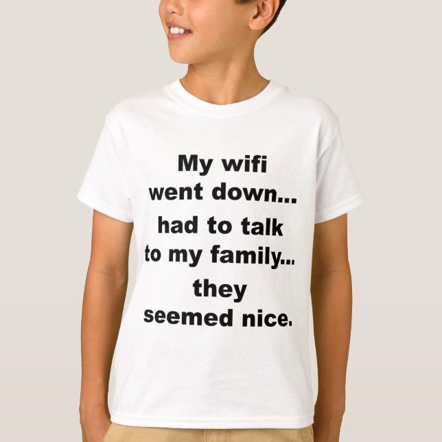 CAMISETA ¡WIFI ABAJO! (Anverso)