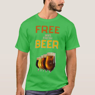Camiseta wifi gratuito y cerveza fresca