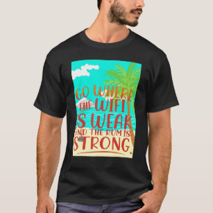 Camiseta Wifi Rum Beach Vacation Essentials