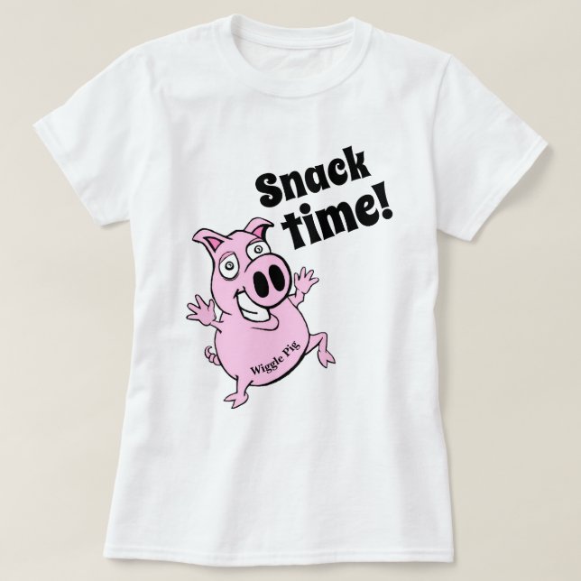 Camiseta WIGGLE PIG SNACK time (Diseño del anverso)