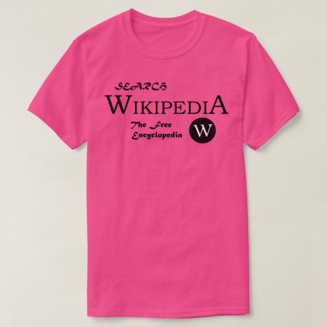 CAMISETA WIKIPEDIA LA ENCICLOPEDIA LIBRE (Diseño del anverso)