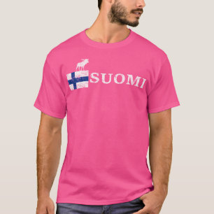 Camiseta Wikstroem Bandera de Finlandia en modo de alce Suo