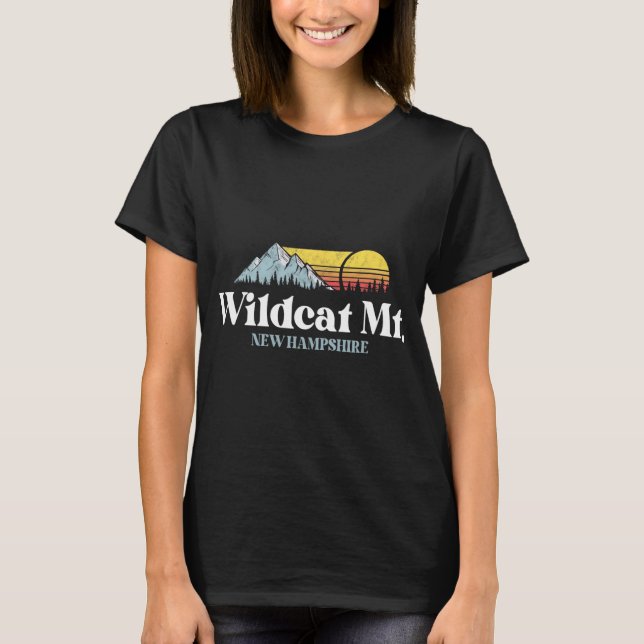 Camiseta Wilat Mountain, New Hampshire, Ski Slopes Snowboar (Anverso)