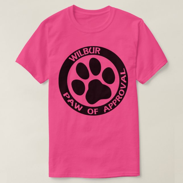 Camiseta Wilbur Paw de aprobación negro (Diseño del anverso)