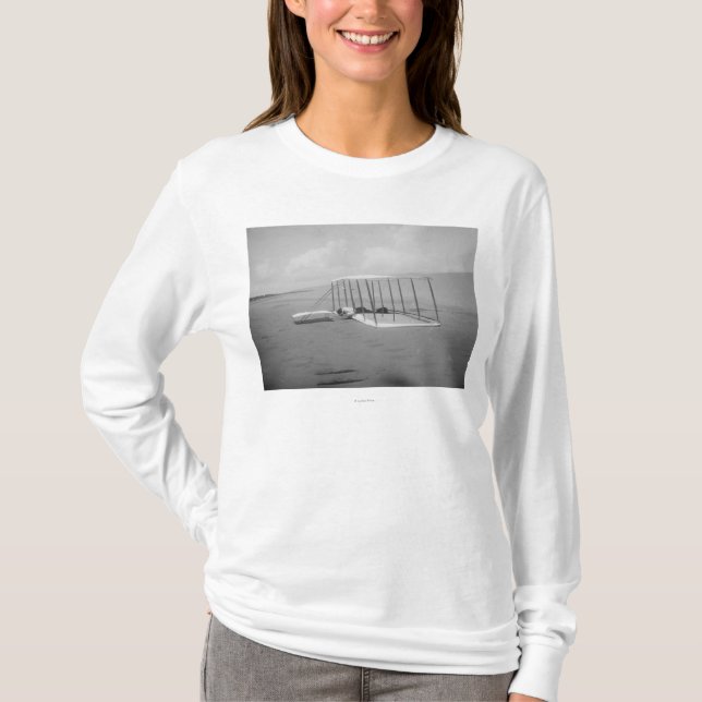 Camiseta Wilbur Wright en la posición propensa encendido (Anverso)