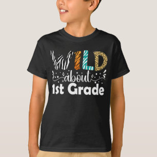 Camiseta Wild About 1º Grado Funny First