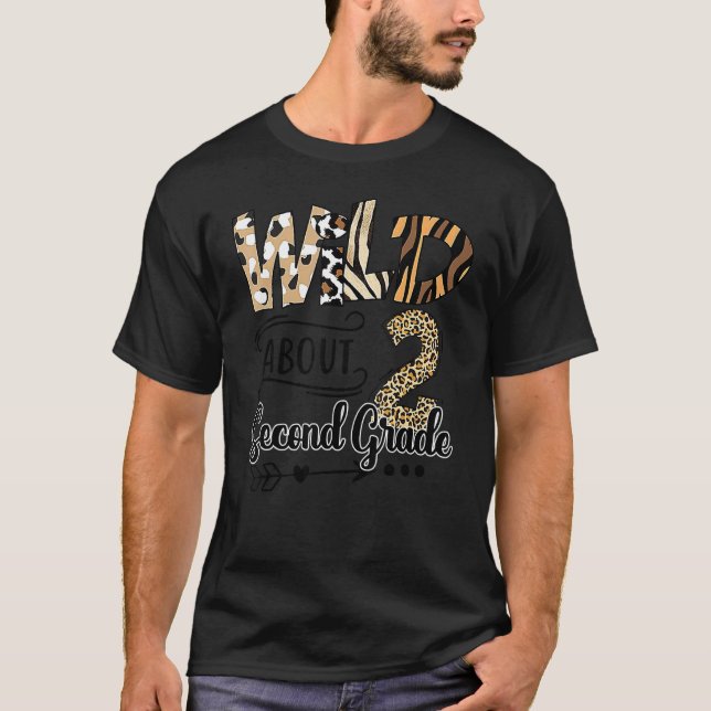 Camiseta Wild about 2nd Second Grade (Anverso)