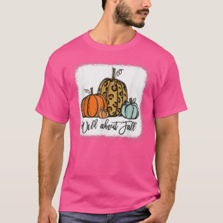 Camiseta Wild About Fall Leopard Pumpkin Fall Vibes Hello F