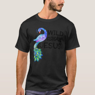Camiseta Wild About Jesus VBS Sunday School Teacher Peacock