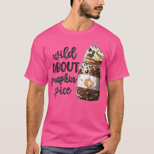 Camiseta Wild About Pumpkin Spice Leopard Print Pumpkins Au