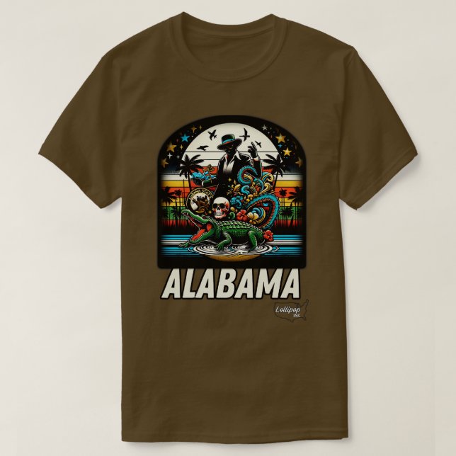 Camiseta Wild Alabama Wilderness Retro Wonder American Vint (Diseño del anverso)