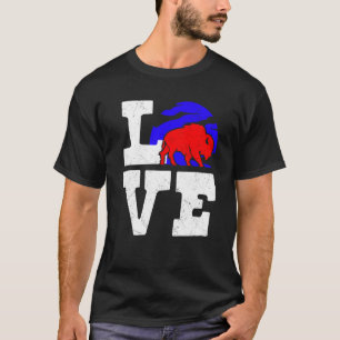Camiseta Wild American Bison Día de San Valentín Love Buffa