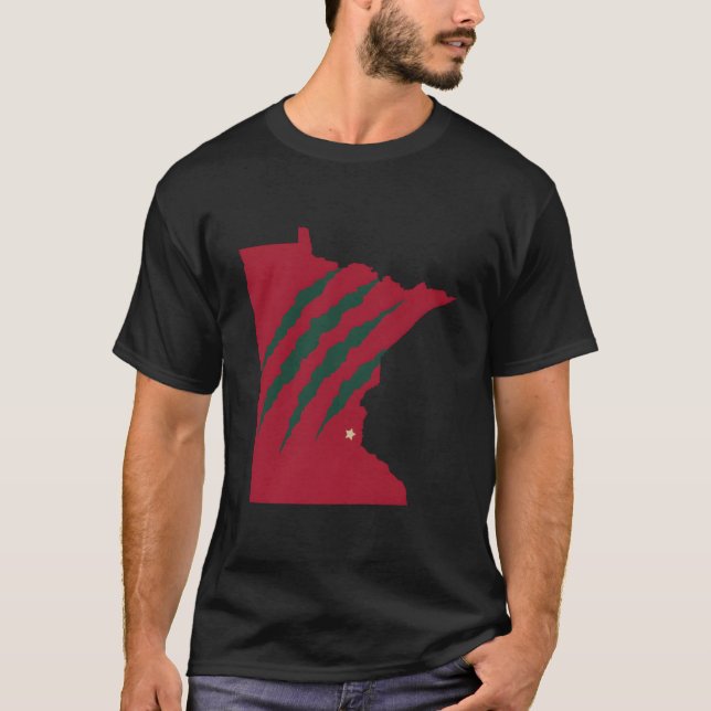 Camiseta Wild Animal Scratches Through Minnesota (Anverso)