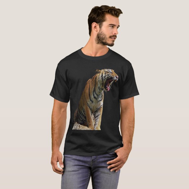 Camiseta Wild Animals Nature Roaring Tiger Shirt (Anverso completo)