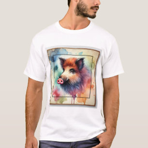 Camiseta Wild Boar Serenity 041124AREF142 - Watercolor