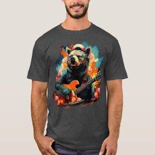 Camiseta Wild Boar Tocando Guitarra