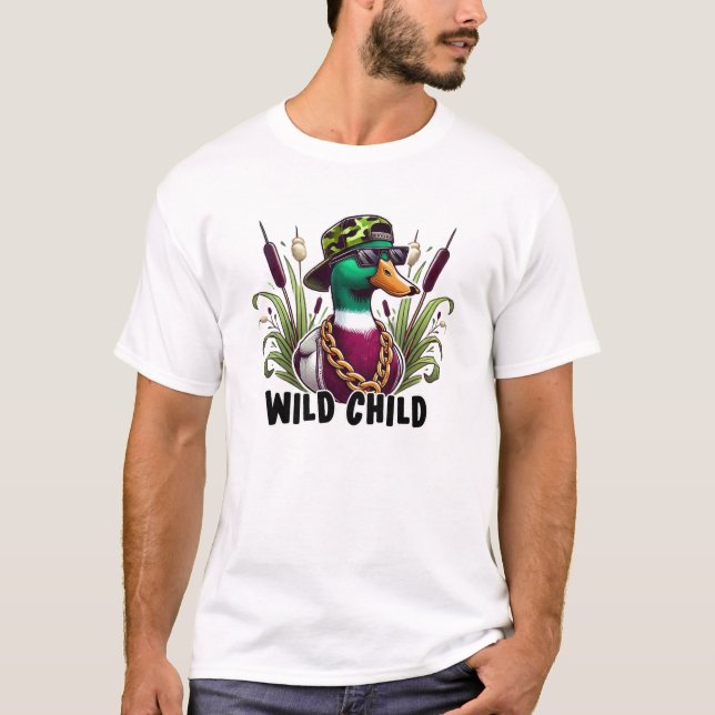 Camiseta Wild Child Mallard Duck Hunting (Anverso)
