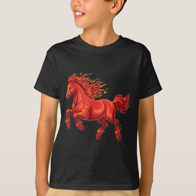 Camiseta Wild Fire Horse Chinese Zodiac Sign Lunar New Year (Anverso)