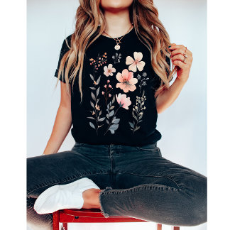Camiseta Wild Flower-Floral-Cute