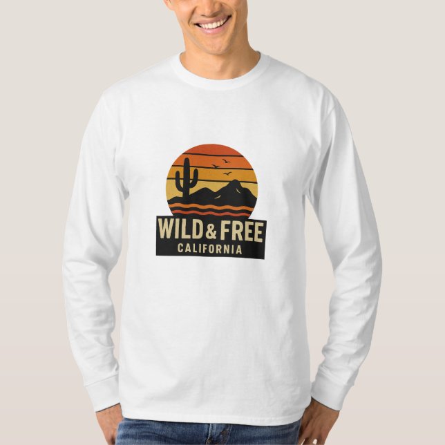 Camiseta 🌅 Wild & Free California - Anuncio del desierto d (Anverso)