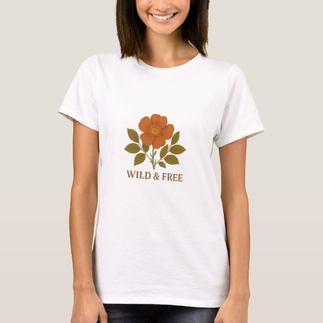 Camiseta Wild & Free Wildrose Floral T-Shirt for Women (Anverso)