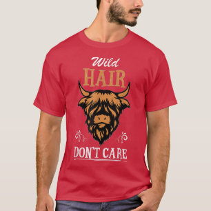 Camiseta Wild Hair dont care tee funny cow farmer scottish 