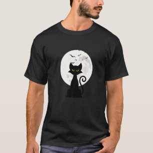 Camiseta Wild Halloween Black Cat Novedad Tees Guay
