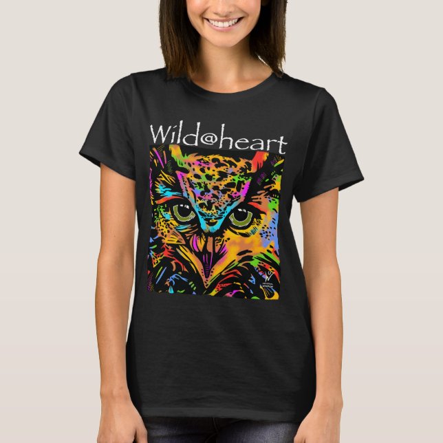 Camiseta Wild@heart animales del arco iris de búho (Anverso)